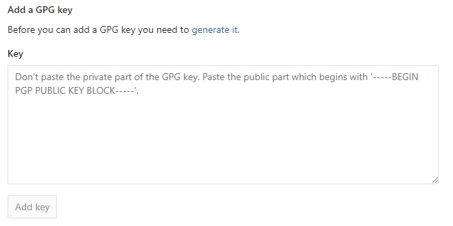 GitLab add gpg key